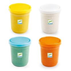 djeco Gyurma - Csillogó pillegyurma - 4 pots of glittery play dough