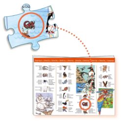 djeco Megfigyeltető puzzle - Föld állatai - Animals of the earth