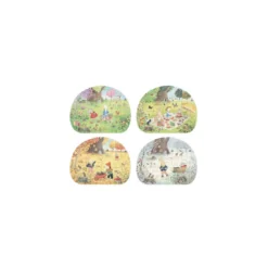 Moulin Roty - A nagy család - Évszakok mini puzzle (4x12 db-os)