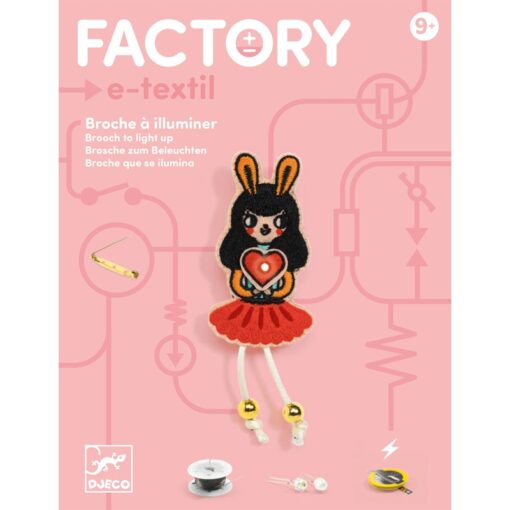 djeco E-textil műhely - Nyuszilány kitűző - Brooch - Bunny girl