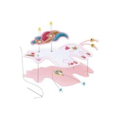 djeco E-textil - Unikornis kitűző - Brooch - Sweet unicorn