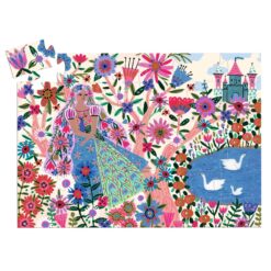 djeco Formadobozos puzzle - Hercegnő és a páva, 36 db-os - The princess and her peacock