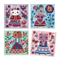 Mozaikkép készítés - Édes háziállatok - Lovely pets djeco