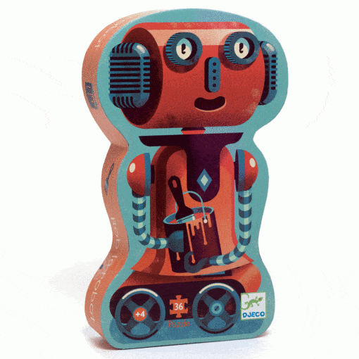 djeco Formadobozos puzzle - Bobirobi - Bob the robot 36 pcs