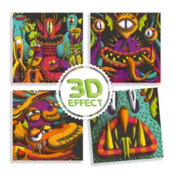 djeco Művészeti műhely - Viccesen Furi - Funny Freaks 3D