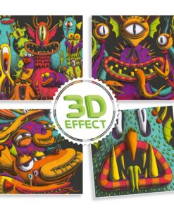 djeco Művészeti műhely - Viccesen Furi - Funny Freaks 3D