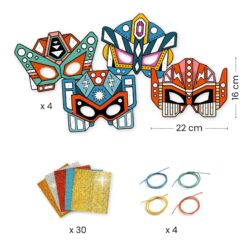 djeco Csináld magad! - Fémfóliás Robot arcmaszkok - Super robots