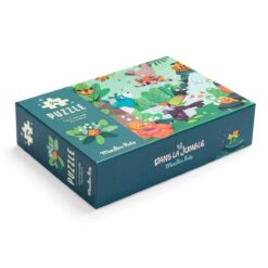 Moulin Roty - Dzsungel - sötétben világító, foszforeszkáló puzzle - A vízesés (24 db-os)