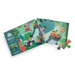 Moulin Roty - Dzsungel - sötétben világító, foszforeszkáló puzzle - A vízesés (24 db-os)