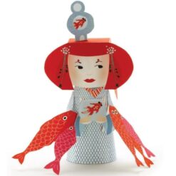djeco Síkból térbe formálás - Kokeshi babák - Kokeshis