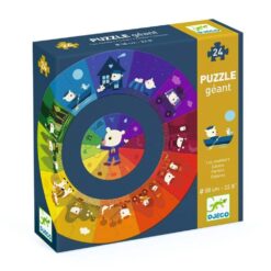 djeco Óriás körpuzzle - Mackó színes világa - The day