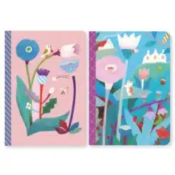 DJECO - LOVELY PAPER Jegyzetfüzetek, 2 x A/6 - Duo notebooks Makoto