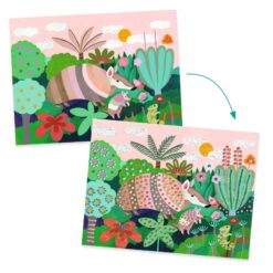 djeco Művészeti műhely - Festés kiemelkedően - Trópusi erdő - Tropical forest