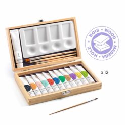 djeco Művészeti műhely - Festő készlet - 12 Gouaches - Artist’s box