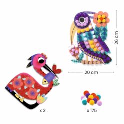 djeco Pompom-kép készítő - Puha mintázatok - Assortments