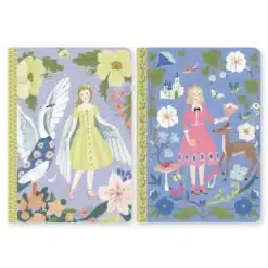 DJECO - LOVELY PAPER Jegyzetfüzetek, 2 x A/6 - Sabina little notebooks