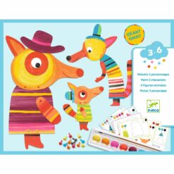 DJECO - DESIGN BY Művészeti műhely, festés - A róka család, bábok - The fox family