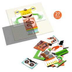 djeco Optikai puzzle - Vicces szörnyek, 27 db-os - Kinoptik RigoloMonster