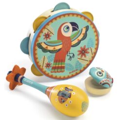 Játékhangszer készlet - Tambourine, maracas, castanet djeco