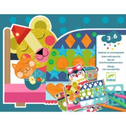 DJECO - DESIGN BY Színezés sablonokkal - Rendezetten vidám - Neat but fun