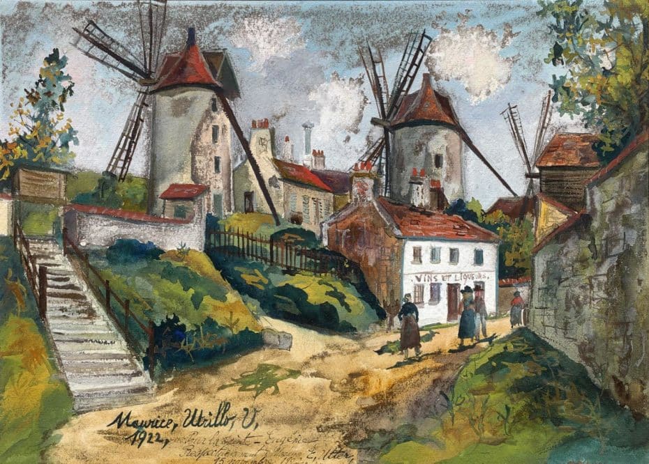 Les Trois Moulins , Valadon fia, Maurice Utrillo jelenete a Montmartre-ból.