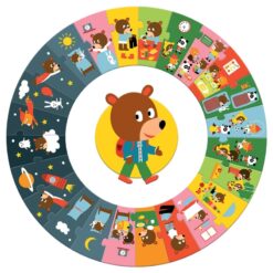 djeco Óriás körpuzzle - Mackó egy napja - The day