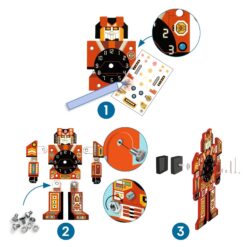 DJECO - DESIGN BY Csináld magad! - Falióra fiúszobába - IdőRobi - Robotime