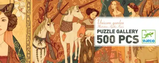 DJECO - JÁTÉKOK Művész puzzle - Egyszarvú és a hölgy, 500 db-os - Unicorn lady