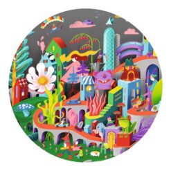 DJECO - JÁTÉKOK Megfigyeltető puzzle - Őrült város - Crazy Town - 200 pcs