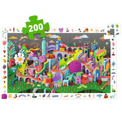 DJECO - JÁTÉKOK Megfigyeltető puzzle - Őrült város - Crazy Town - 200 pcs