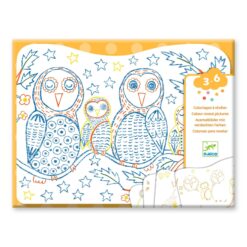djeco - DESIGN BY Meglepetés színező - Erdei állatok - Woodland families