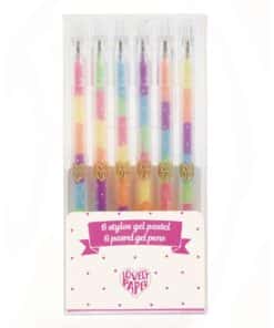 DJECO - LOVELY PAPER 6 színű pasztell gél toll - 6 pastel gel pens
