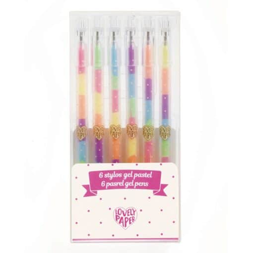 DJECO - LOVELY PAPER 6 színű pasztell gél toll - 6 pastel gel pens