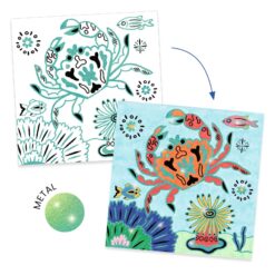 DJECO - DESIGN BY Csillámló színezők - Tenger mélyén - Under the sea