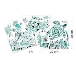 DJECO - DESIGN BY Csillámló színezők - Tenger mélyén - Under the sea