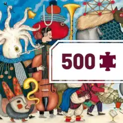 DJECO - JÁTÉKOK Művész puzzle - Fantasztikus zenekar, 500 db-os - Fantasy Orchestra