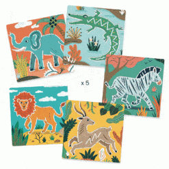 DJECO - DESIGN BY Rajzsablonok - Vadállatok - Wild animals