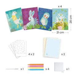 DJECO - DESIGN BY Itatóspapír színező - Csak kreatívan - With blotting paper - FSC Mix