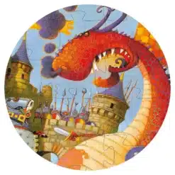 djeco Formadobozos puzzle - Vaillant és a sárkány - Vaillant and the dragon Cikkszám: 7256