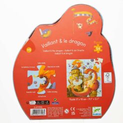djeco Formadobozos puzzle - Vaillant és a sárkány - Vaillant and the dragon Cikkszám: 7256