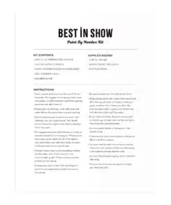 Best In Show számfestő készlet GALISON