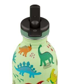 24BOTTLES Kids Urban 250ml rozsdamentes acél kulacs, Jurassic Friends