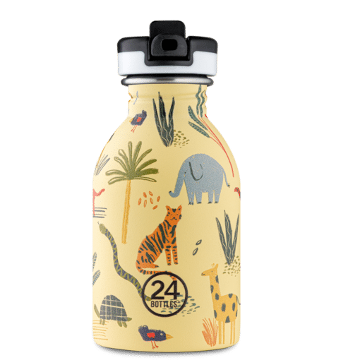 24BOTTLES Kids Urban 250ml rozsdamentes acél kulacs, Jungle Friends