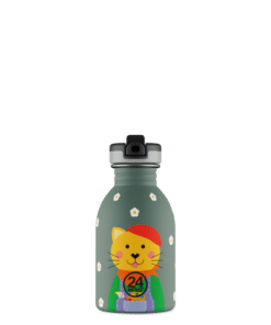 24BOTTLES Kids Urban 250ml rozsdamentes acél kulacs, Smart Cat