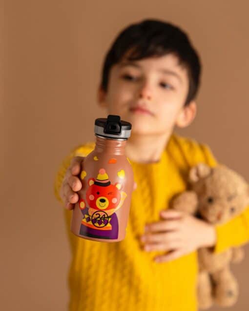 24BOTTLES Kids Urban 250ml rozsdamentes acél kulacs, Sweet Bear