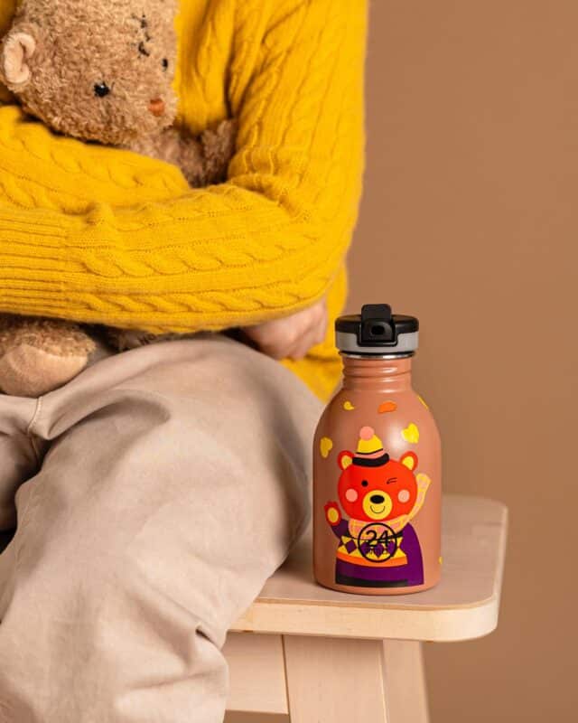 24BOTTLES Kids Urban 250ml rozsdamentes acél kulacs, Sweet Bear