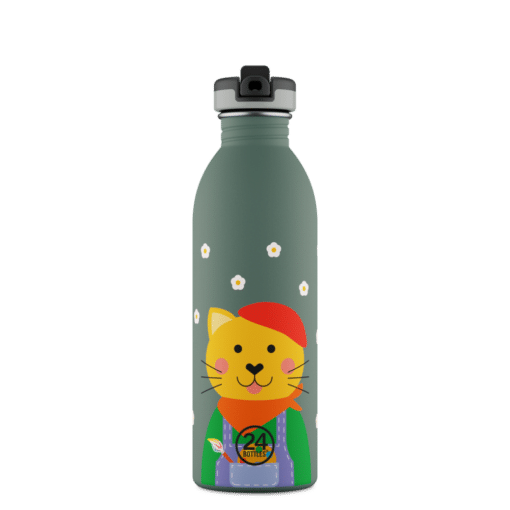 24BOTTLES Kids Urban 500ml rozsdamentes acél kulacs, Smart Cat