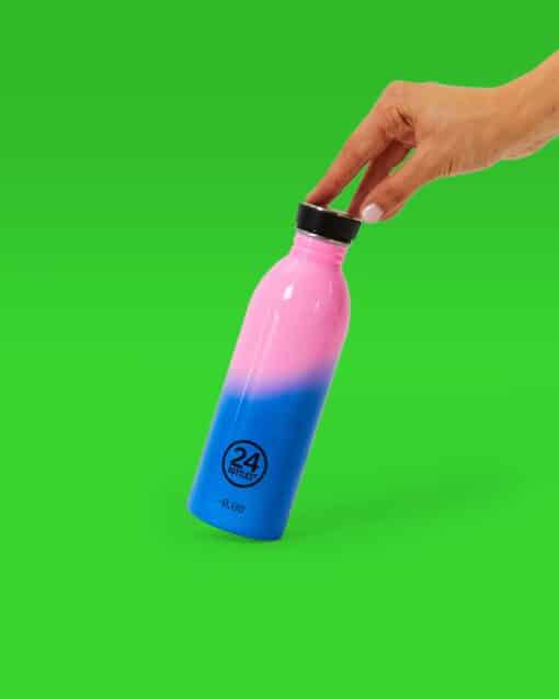 24BOTTLES Urban 500ml rozsdamentes acél kulacs, REactive pink/blue