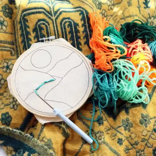 Punch Needle hímzőtoll készlet, tájkép kikkerland