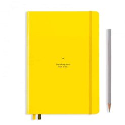 LEUCHTTURM1917 Bauhaus edition - A5 Medium pontozott lapos, citromsárga, fekete